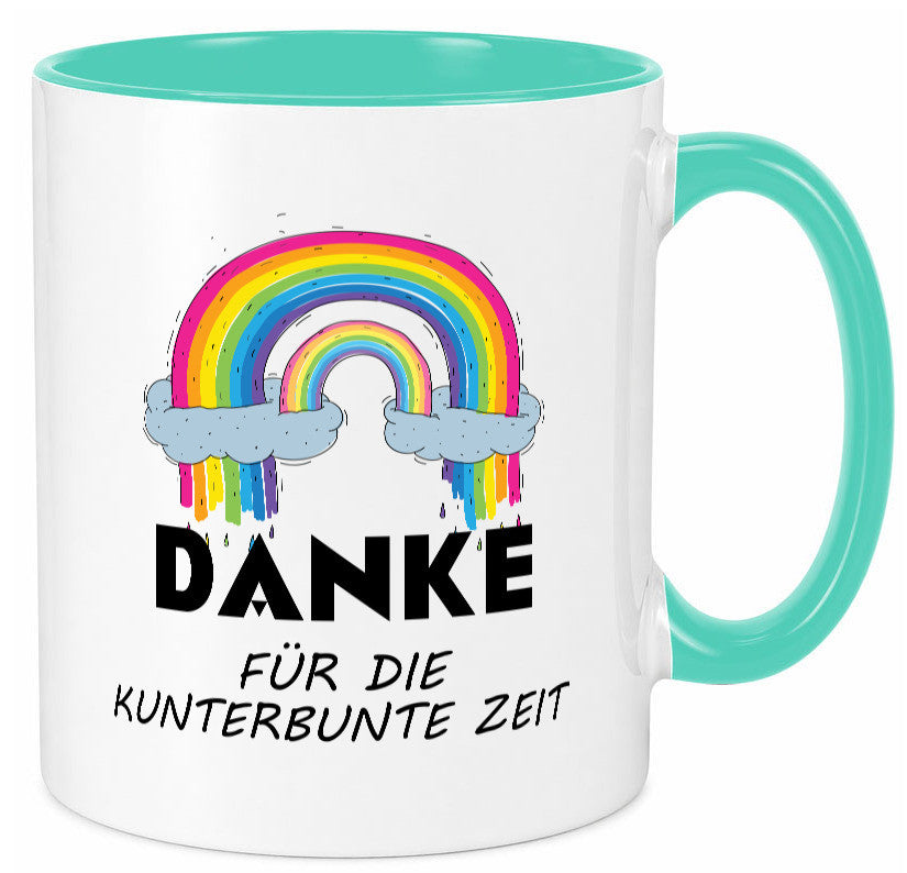 Danke für die Kunderbunte Zeit | Regenbogen lustiger Spruch Geschenk Humor