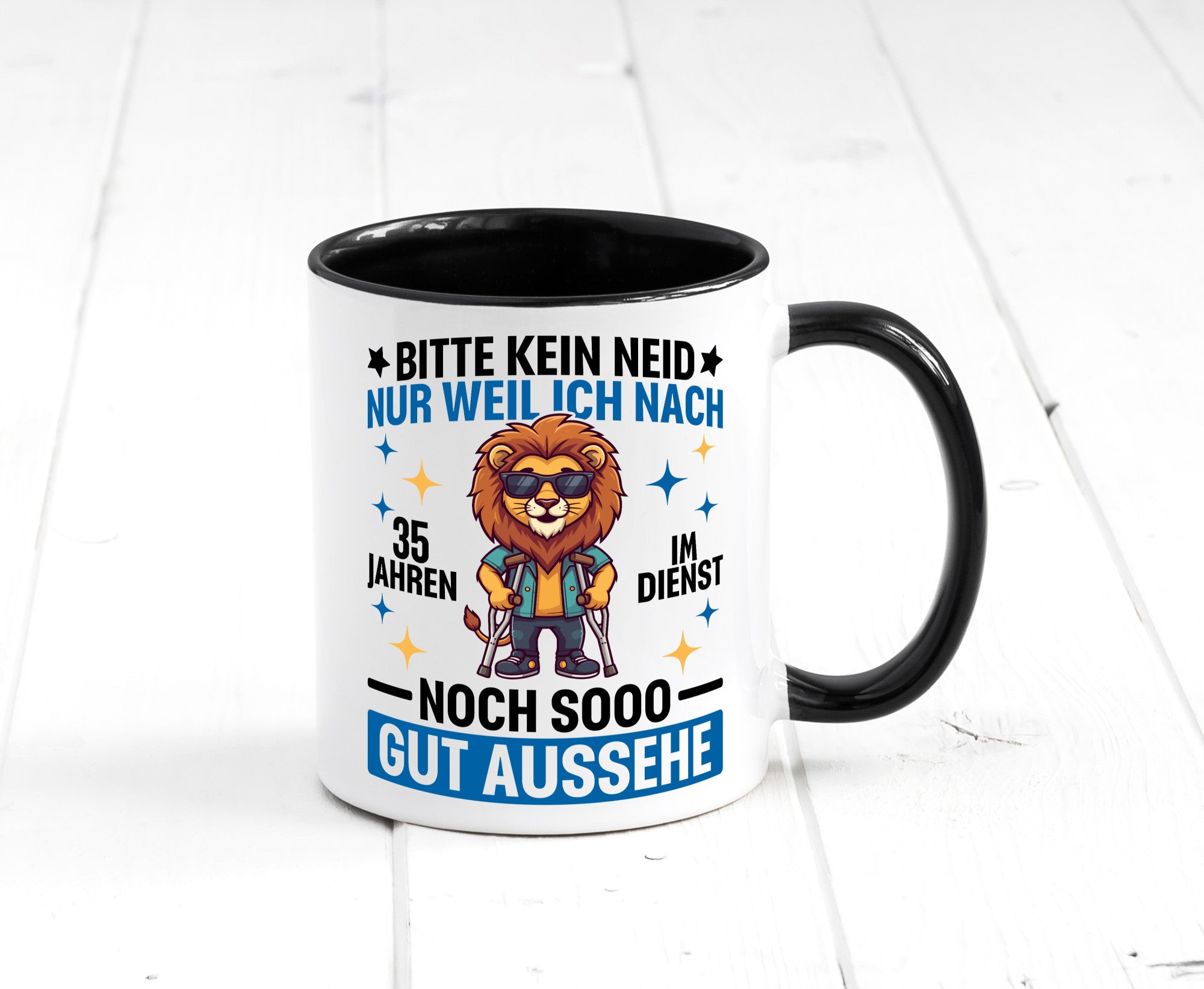 35 Jahre im Dienst | Arbeitsjubiläum Arbeit lustig Kollegen Büro Geschenk Tasse