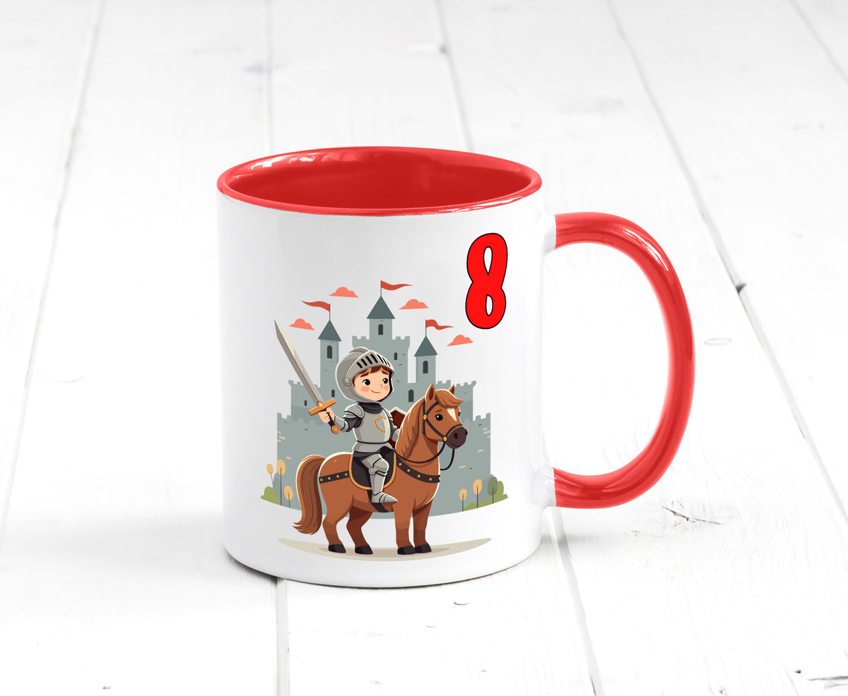 8. Geburtstag | 8 Jahre Ritter Junge Schloss Geschenk Geschenkidee lustiger Tasse