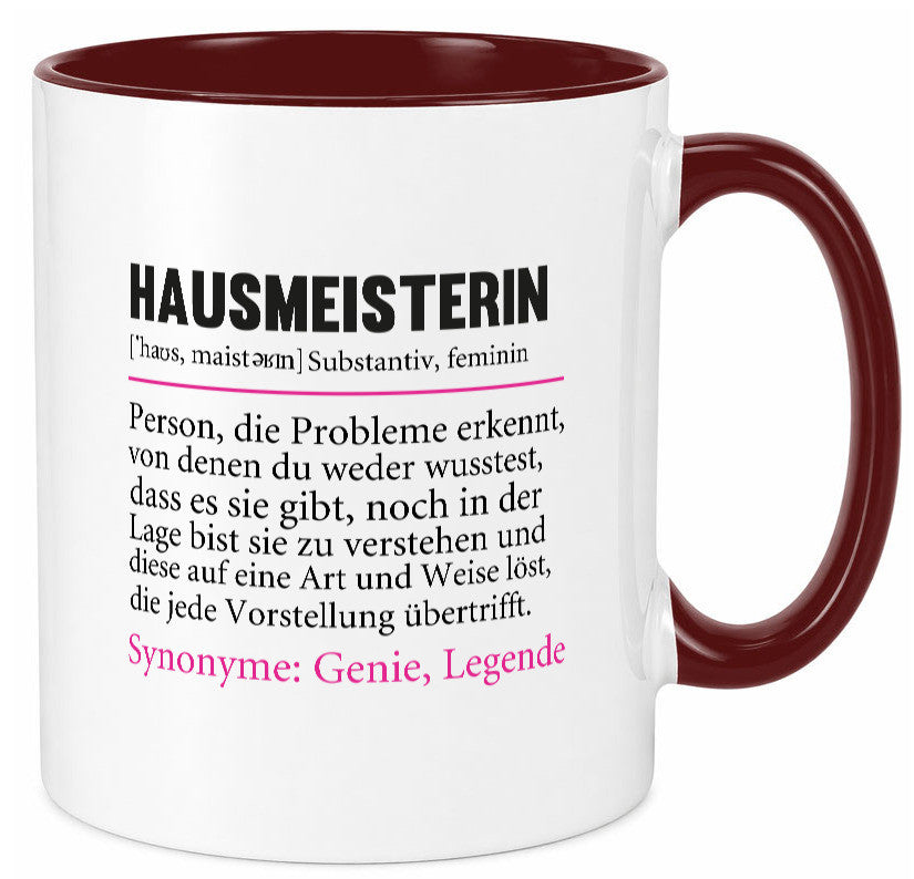 Hausmeisterin | Hauswart Beruf Spruch Humor Geschenkidee Arbeit Kollegen Büro Tasse