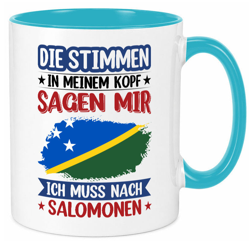 Salomonen | Urlaub Stimmen in meinem Kopf Traumland v2 Humor Geschenkidee Tasse