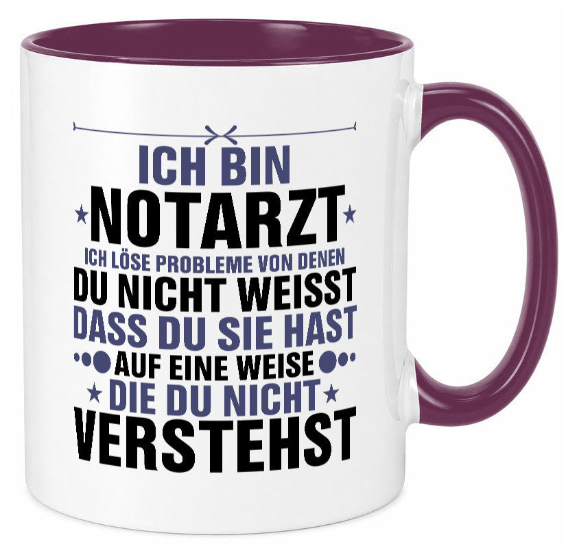 Löse Probleme: Notarzt | Arzt v2 Geschenkidee Humor Tasse