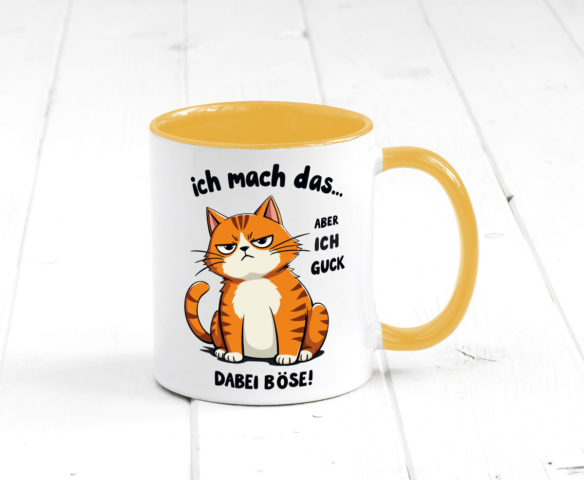 Ich guck dabei Böse | Katze Ironie Geschenk Tierliebhaber Humor lustiger Spruch Tasse