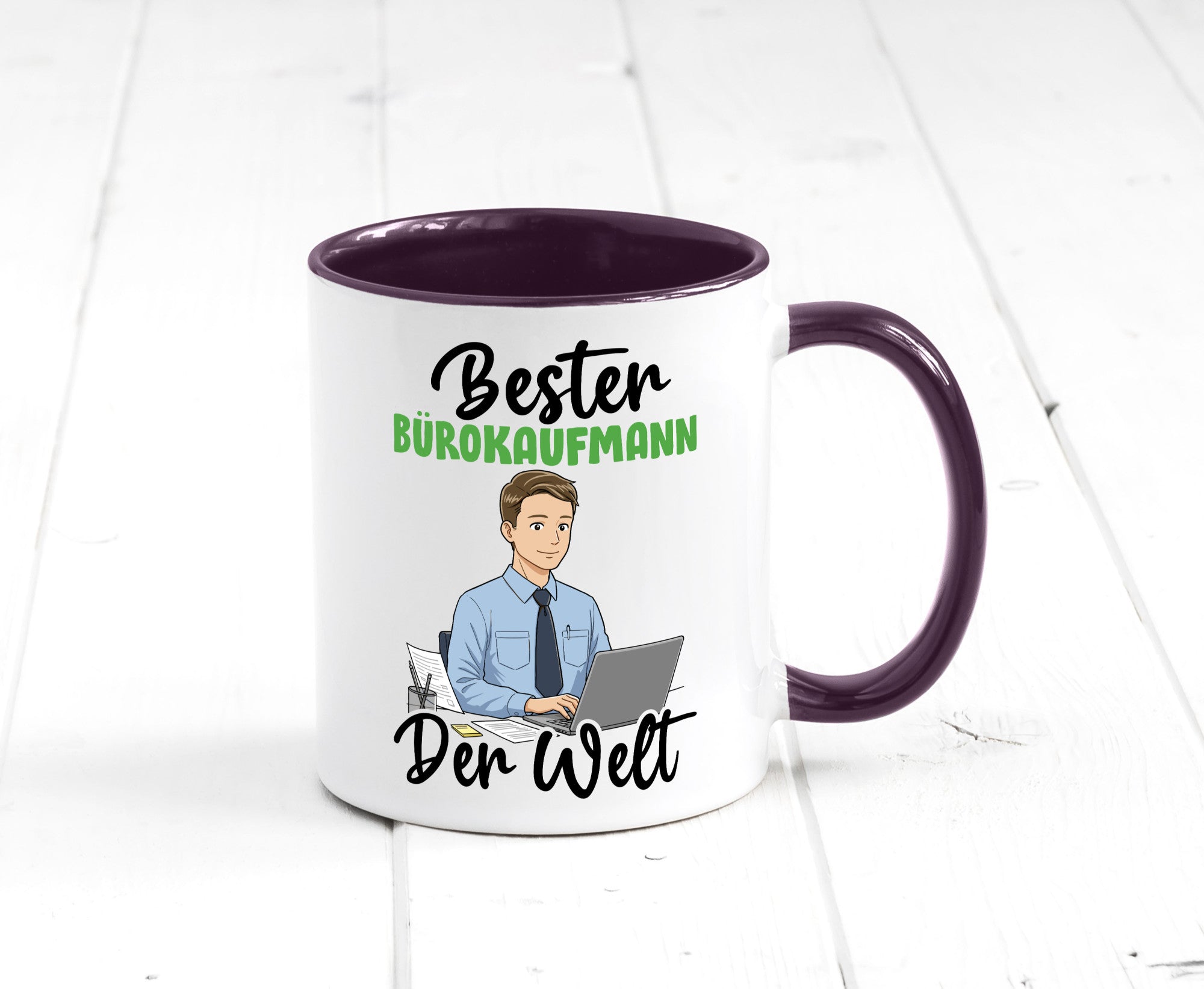 Bester Bürokaufmann | Kaufmann v2 lustig Arbeit Kollegen Büro Geschenk Tasse
