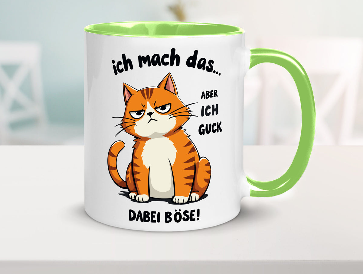 Ich guck dabei Böse | Katze Ironie Geschenk Tierliebhaber Humor lustiger Spruch Tasse
