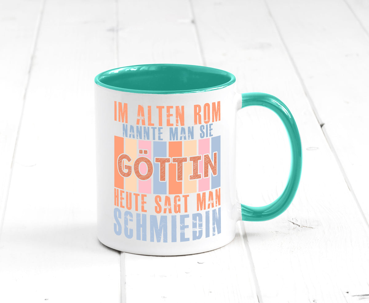 Heute sagt man: Schmiedin | Schmied Beruf Schmiederei lustiger Spruch Geschenk Tasse