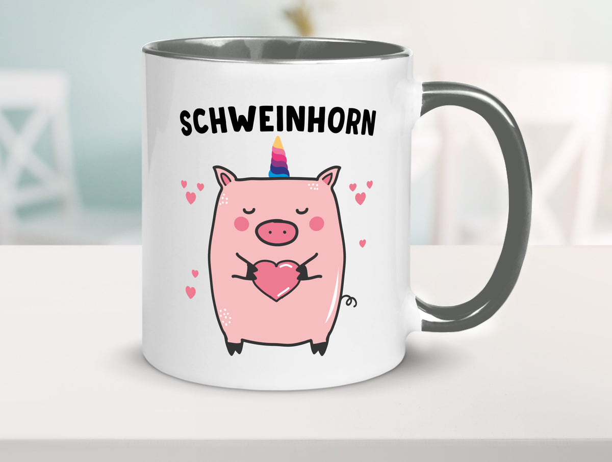 Schweinhorn lustig Humor Geschenkidee Geschenk Tasse
