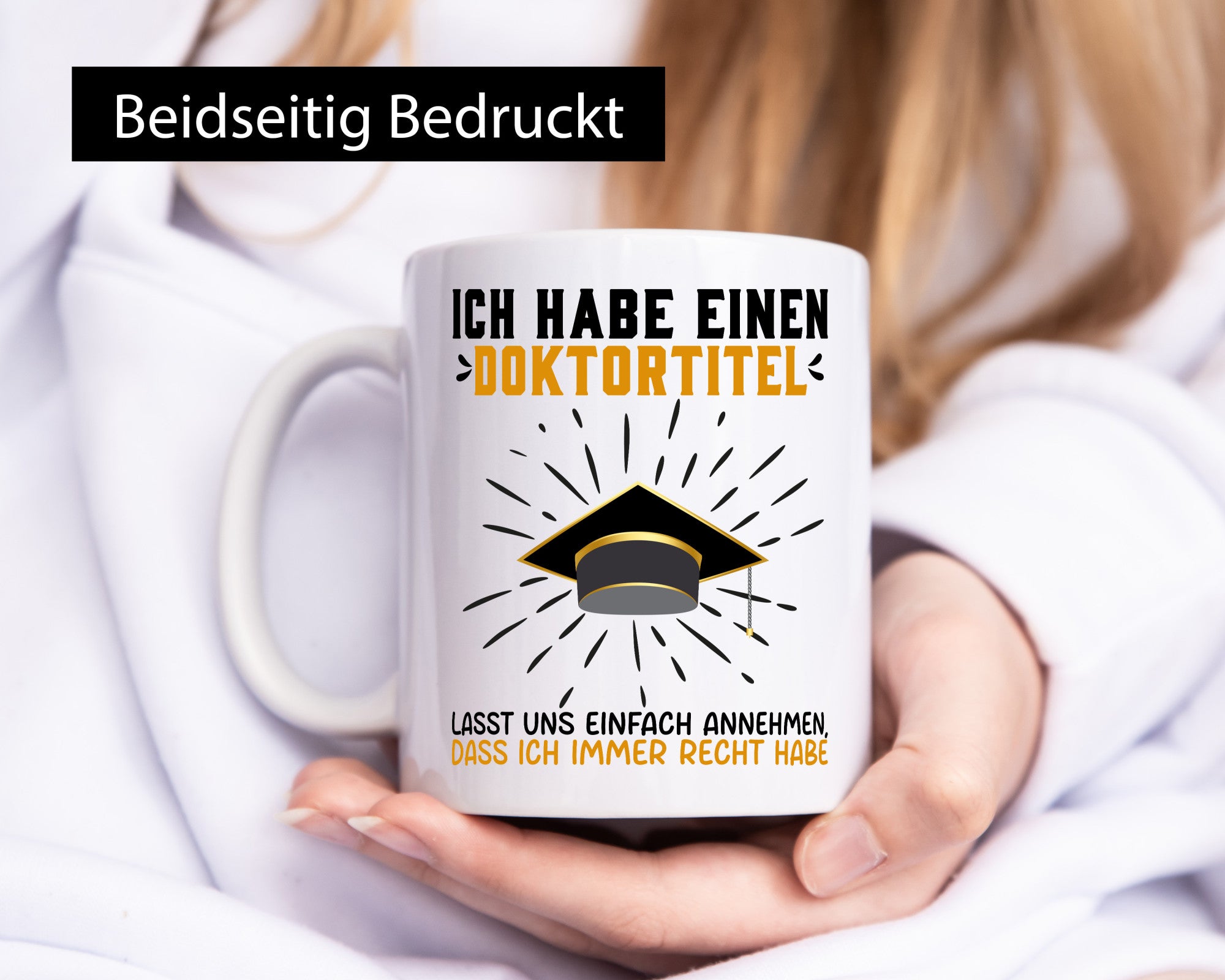 Ich habe einen Doktortitel | Beachlor Abschluss Geschenkidee Humor Tasse
