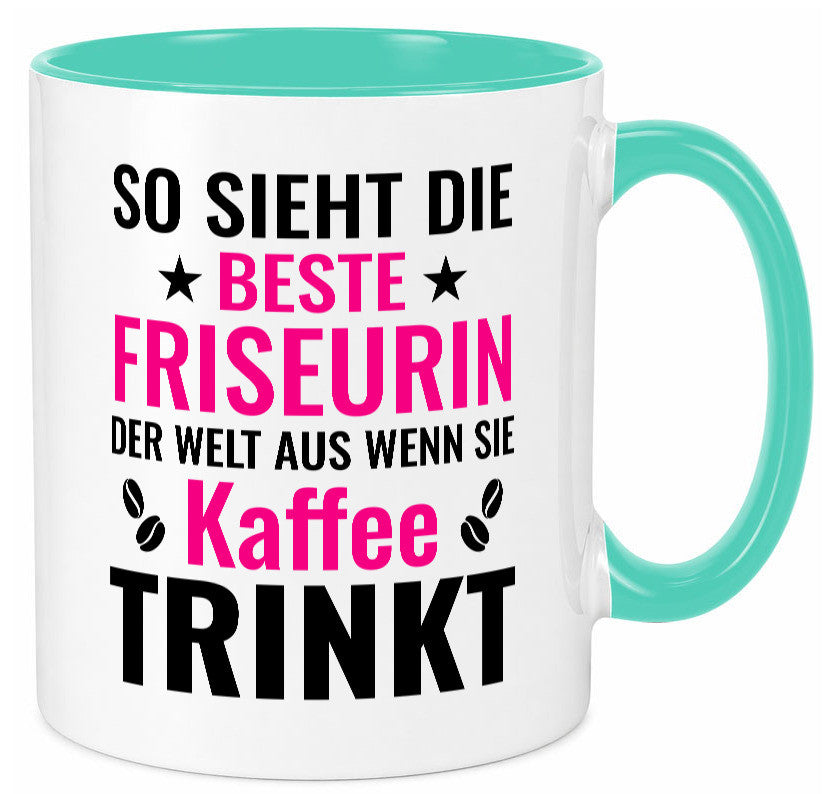 Kaffee trinkt: Friseurin | Friseuse Frisörin lustig Humor Geschenkidee Geschenk