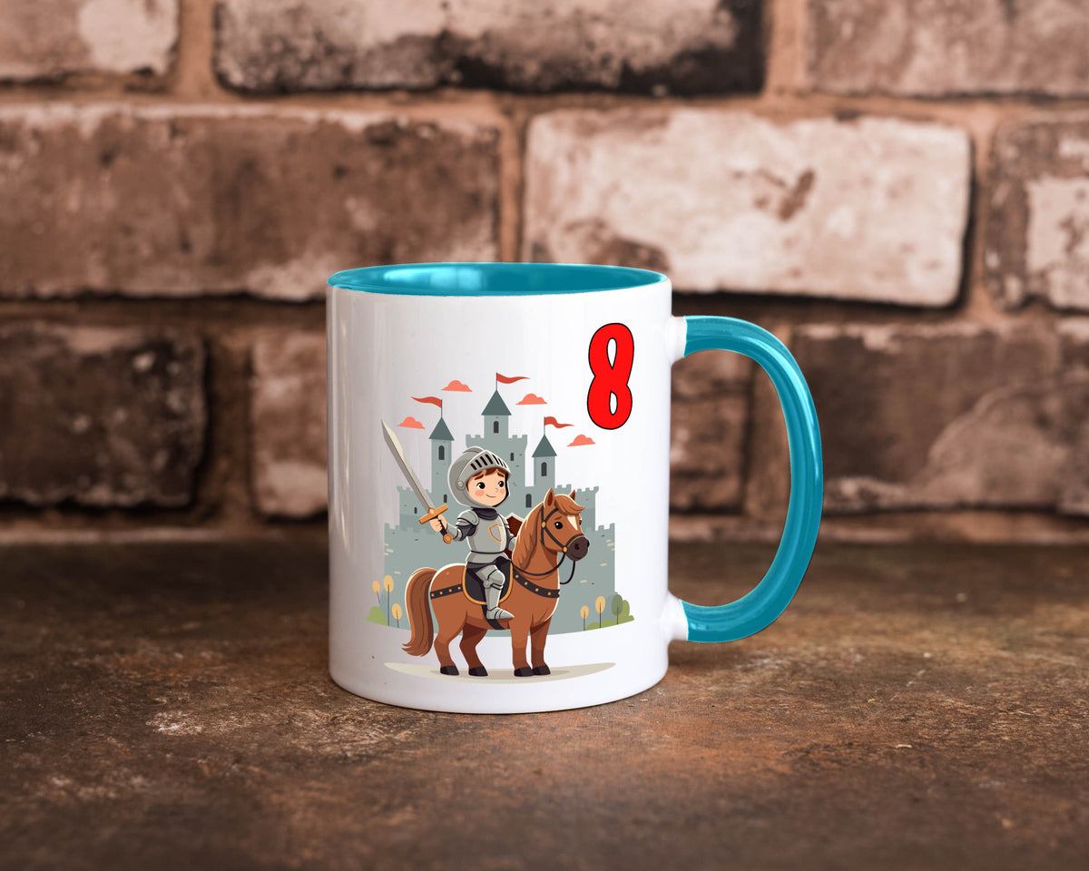 8. Geburtstag | 8 Jahre Ritter Junge Schloss Geschenk Geschenkidee lustiger Tasse