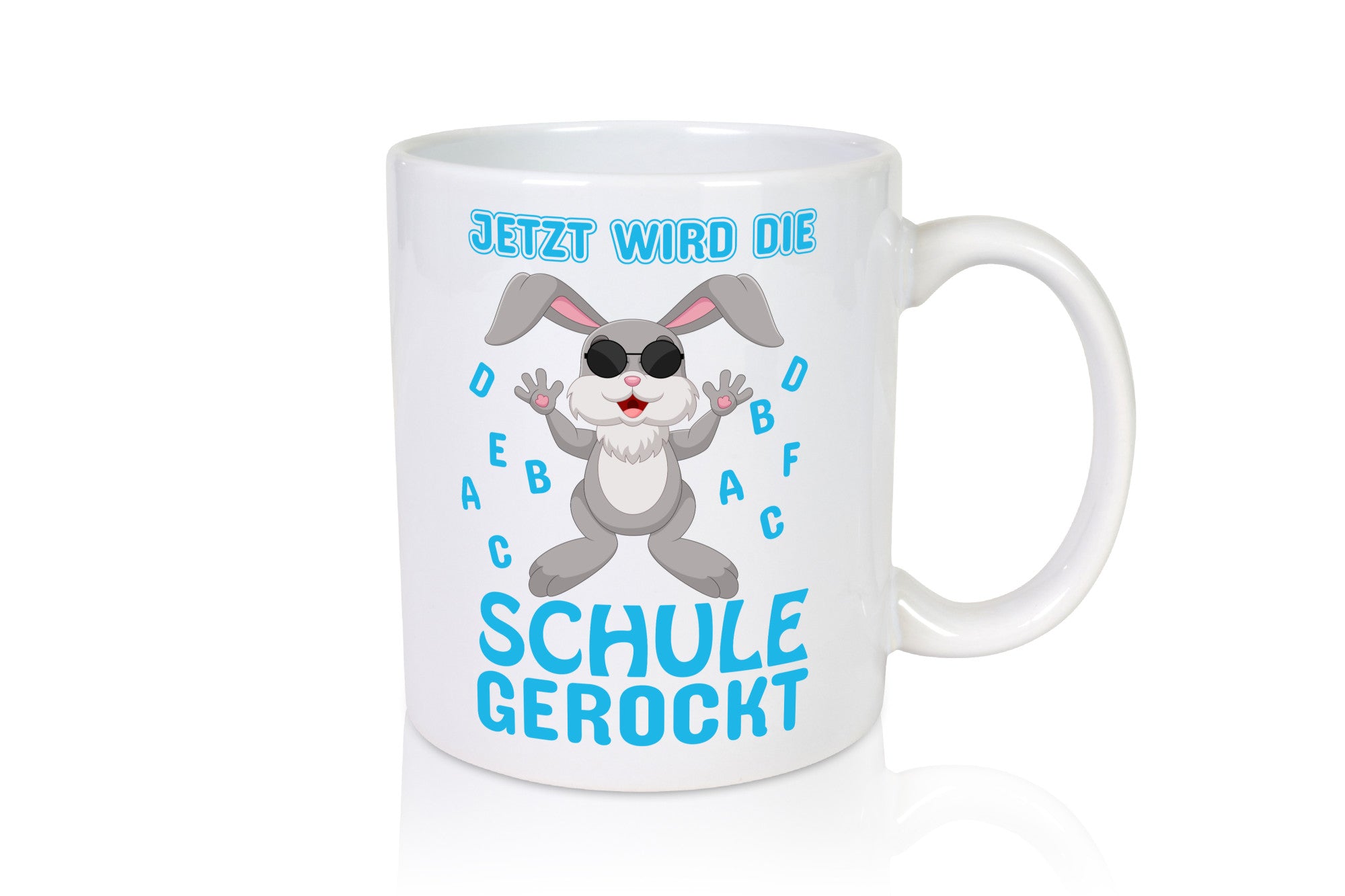 Schule wird gerockt | Schulbeginn Tasse cooler Hase lustiger Spruch Geschenk