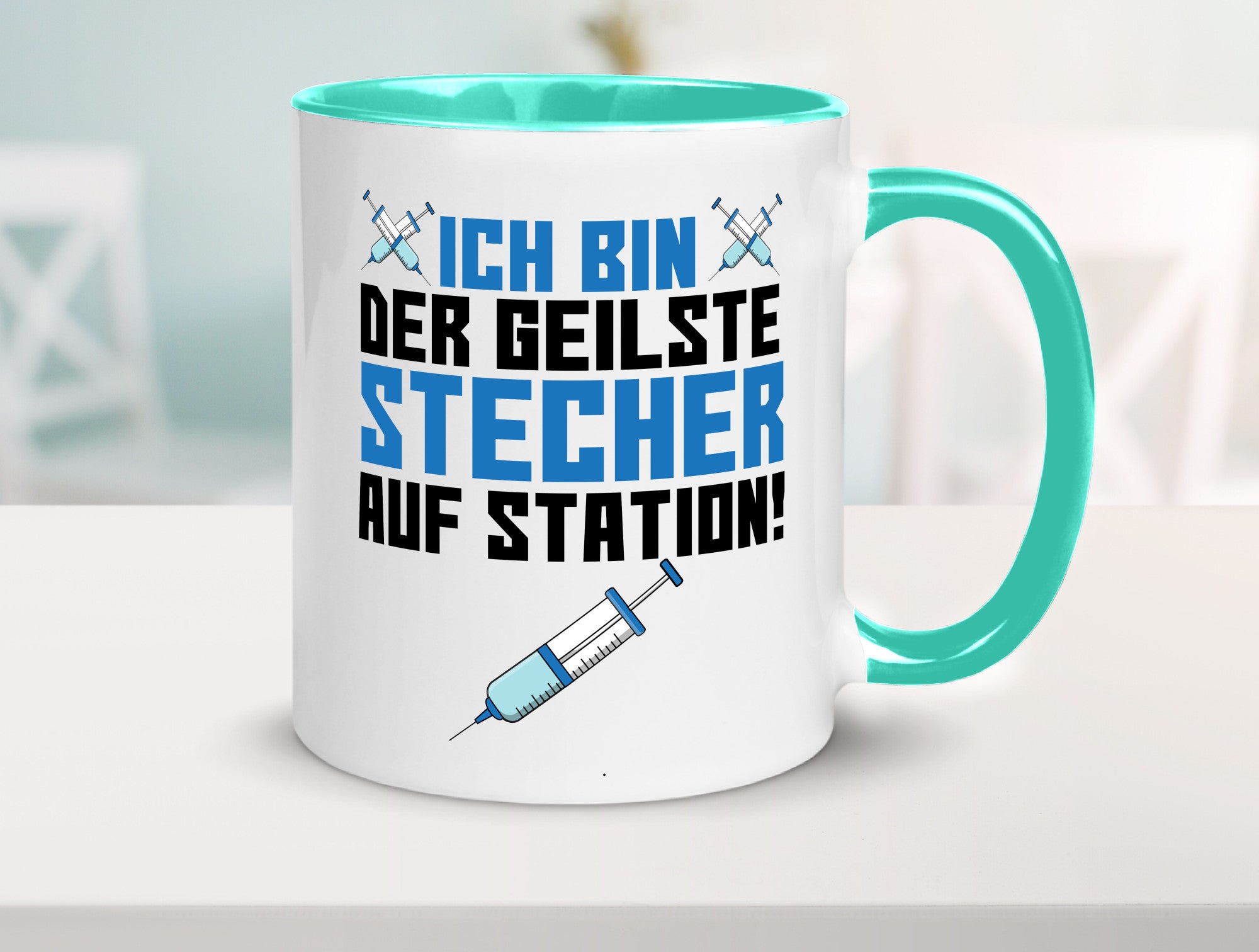 Ich bin der geilste Stecher | Pfleger Arzt Spritze lustig Humor Geschenkidee