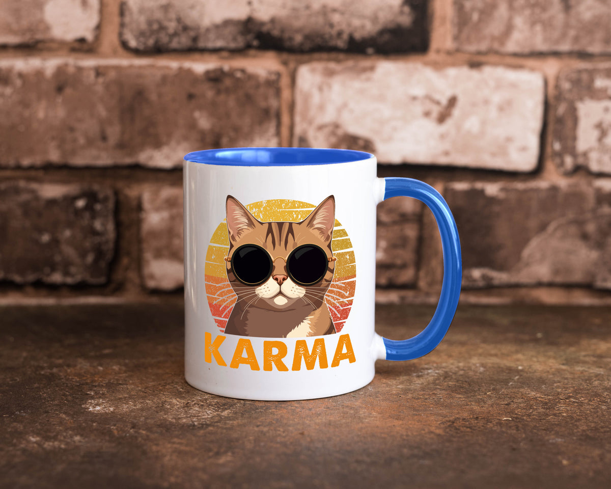 Vintage Katze | Karna Coole lustiger Spruch Geschenk Tierliebhaber Humor Tasse