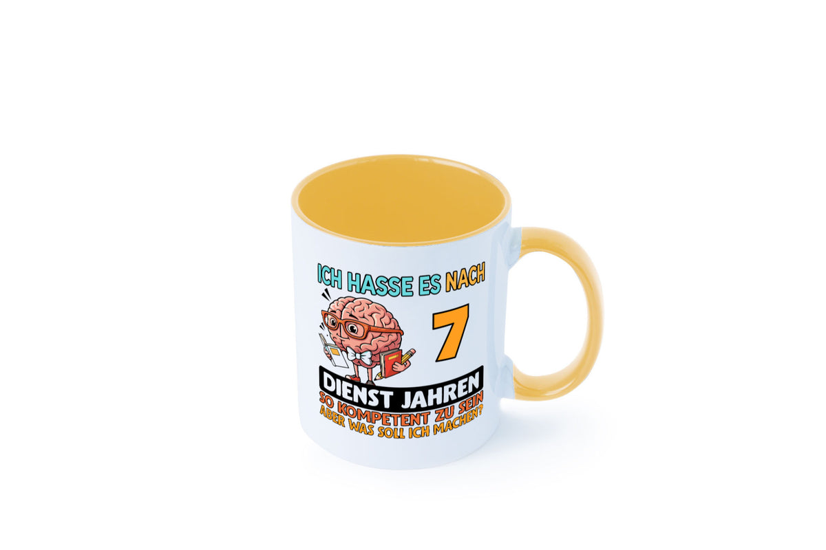7 Dienstjahre | Arbeit Kompetent lustig Kollegen Büro Geschenk Tasse