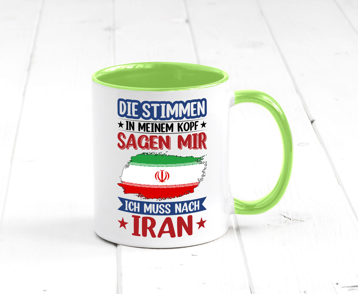 Iran | Urlaub Stimmen in meinem Kopf Traumland Humor Geschenkidee Tasse