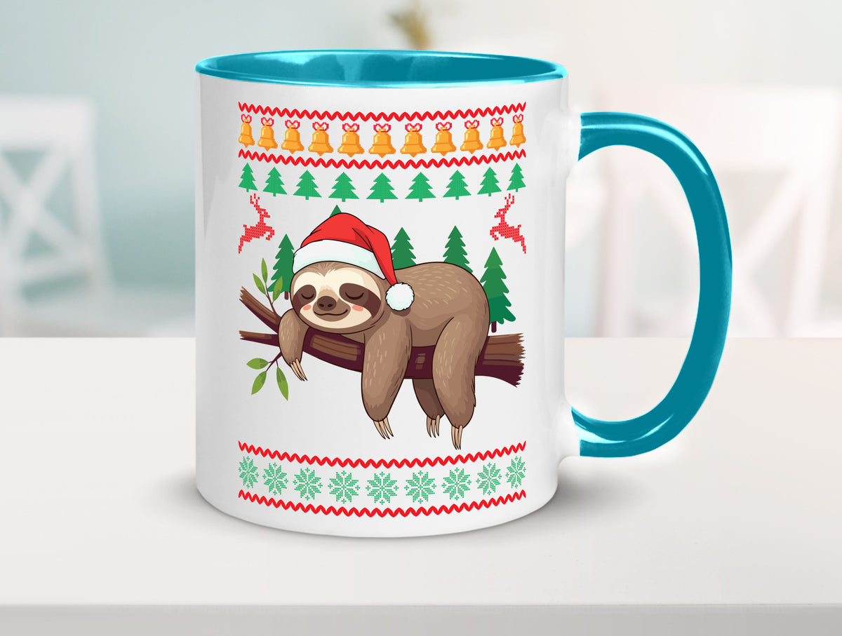 Ugly Christmas | Faultier Weihnachtsfaultier v2 lustig Tierliebhaber Humor Tasse
