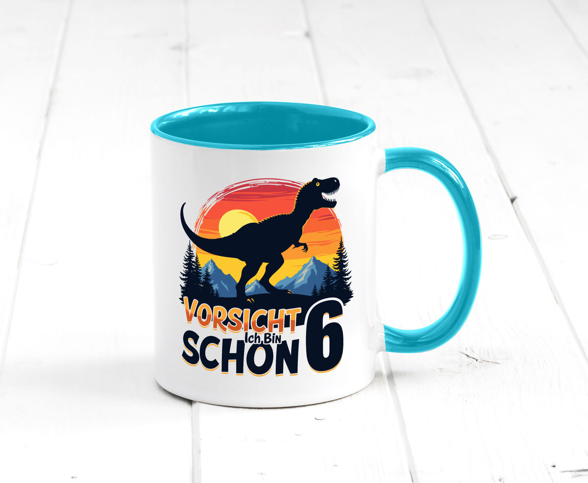 6. Geburtstag | 6 Jahre Dinosaurier Geschenkidee Humor Tasse