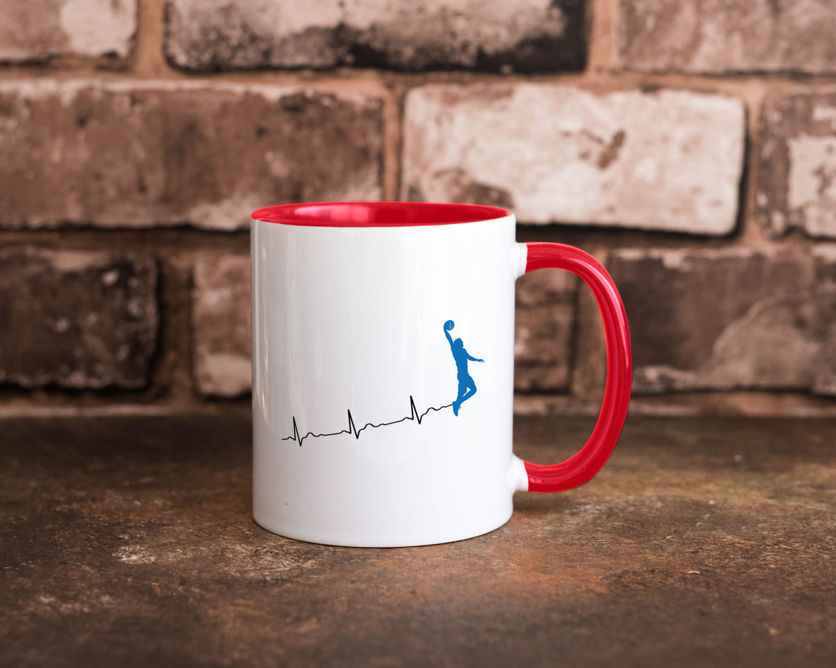 Herzschlag Basketball | Motiv Sport Ballsport Humor Geschenkidee Tasse