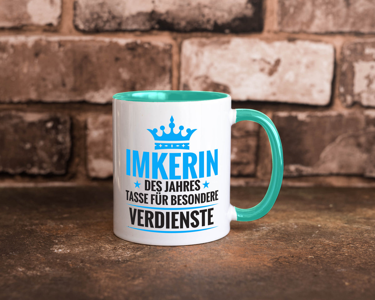 Besonderer Verdienst: Imkerin | Imkerei Geschenk Humor Geschenkidee lustiger Tasse
