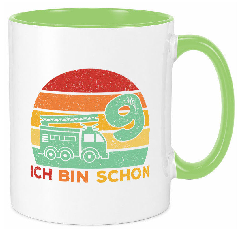 9. geburtstag | Feuerwehrauto 9 Jahre Feuerwehr Geschenk Geschenkidee lustiger