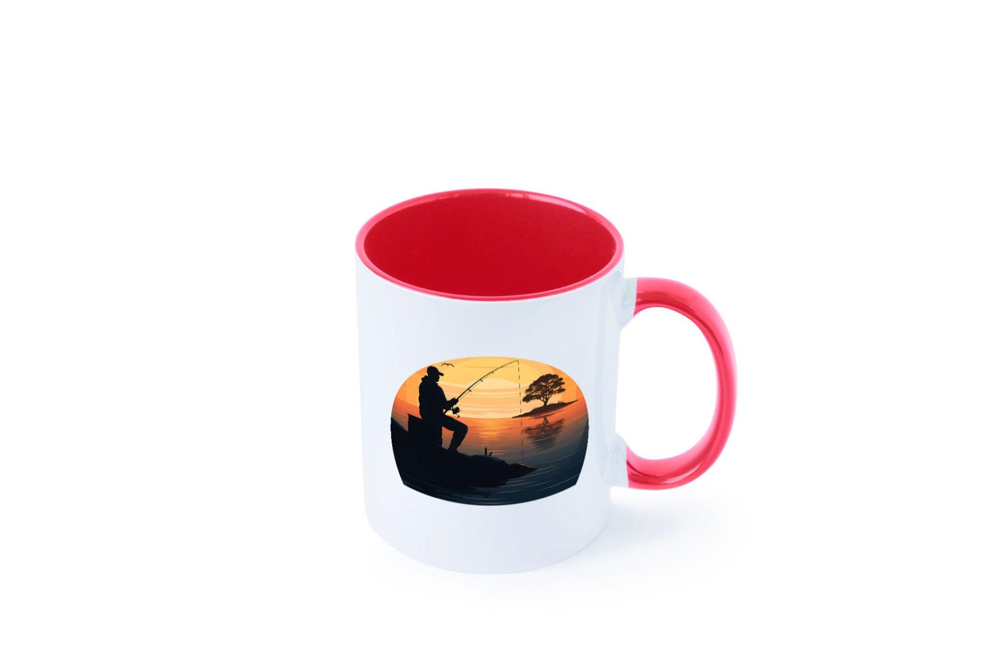 Angler | Sonnenuntergang Fischer Fische Angeln v2 Geschenk Humor Geschenkidee