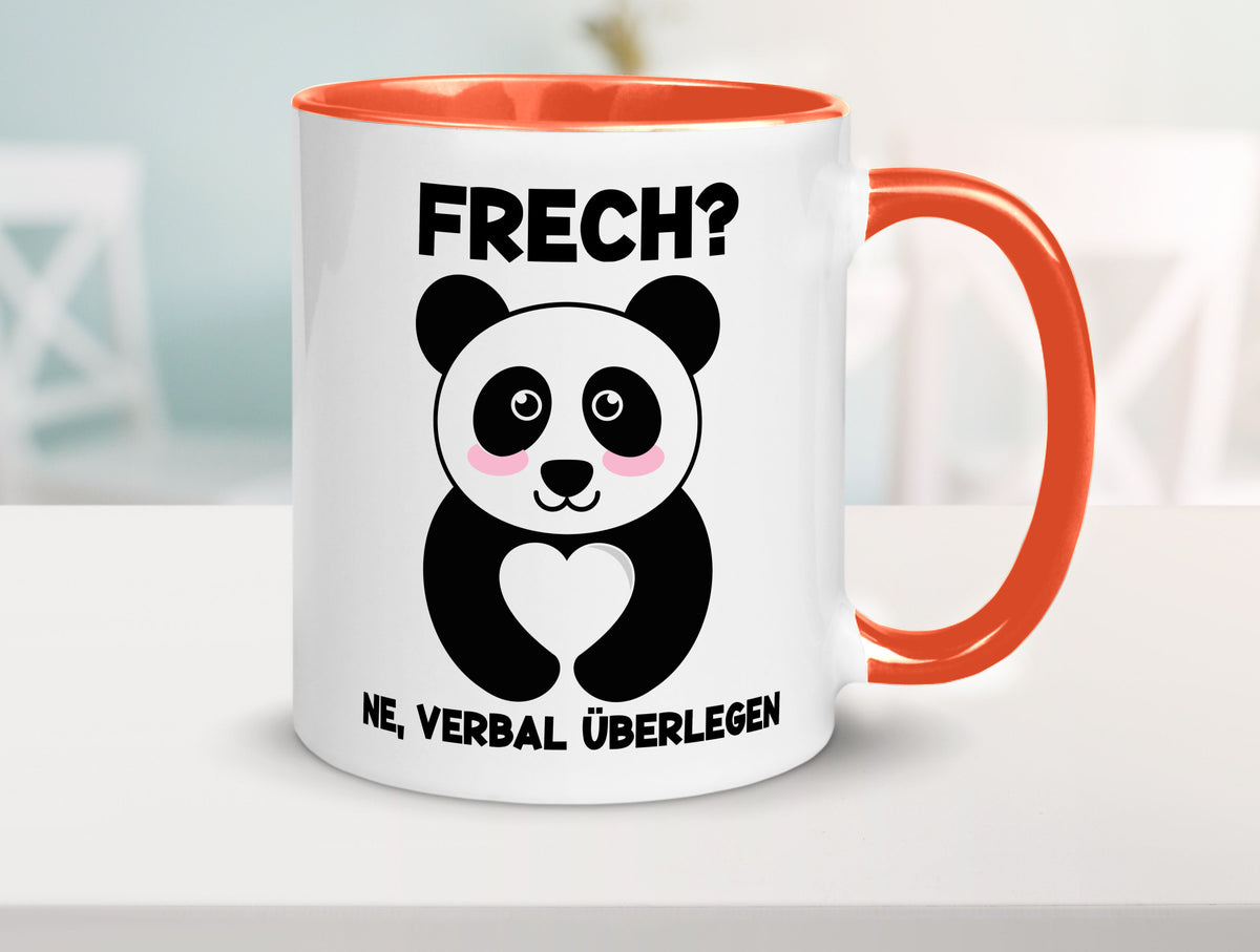 Frech | Verbal überlegen süßer Pandabär kecker Spruch lustiger Geschenk Humor Tasse