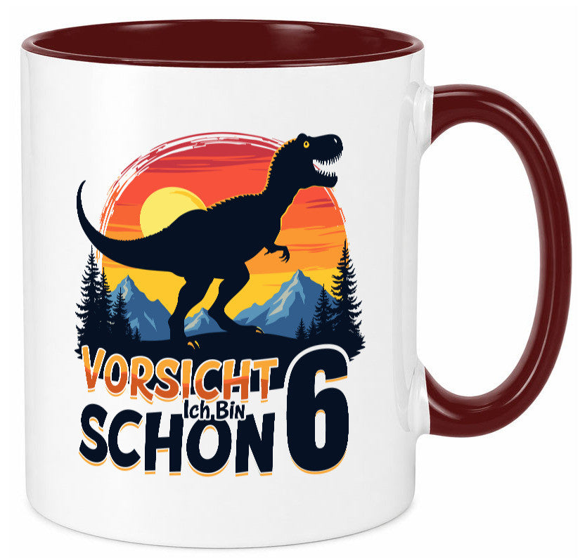 6. Geburtstag | 6 Jahre Dinosaurier Geschenkidee Humor Tasse