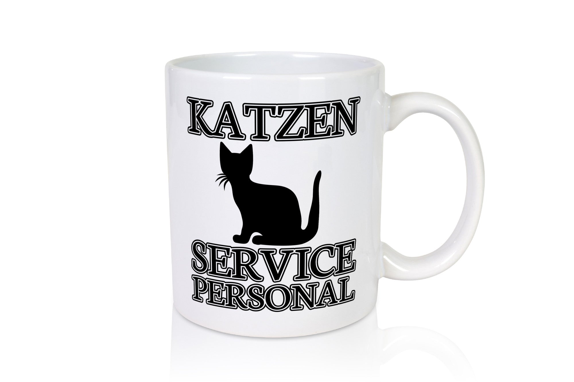 Katzen Service Personal | Katzenbesitzer Tasse Humor lustiger Spruch Geschenk