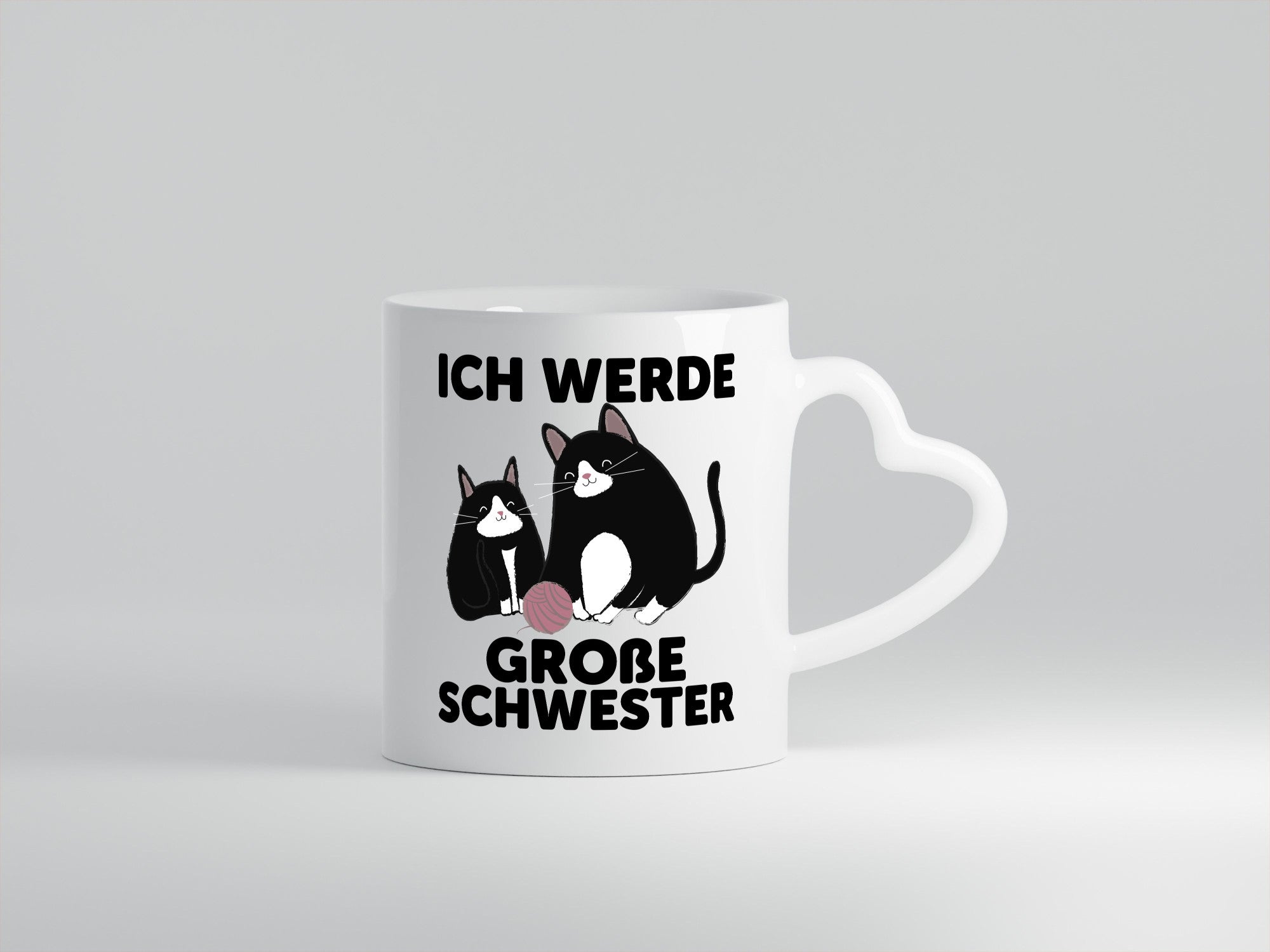 Ich werde große Schwester | Katze Wollknäuel lustiger Spruch Geschenk