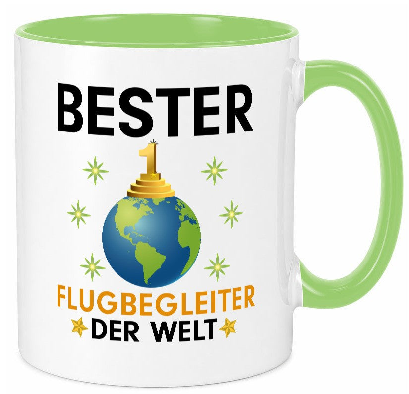 Welt Bester Flugbegleiter | Steward Flughafen Geschenkidee Humor Tasse