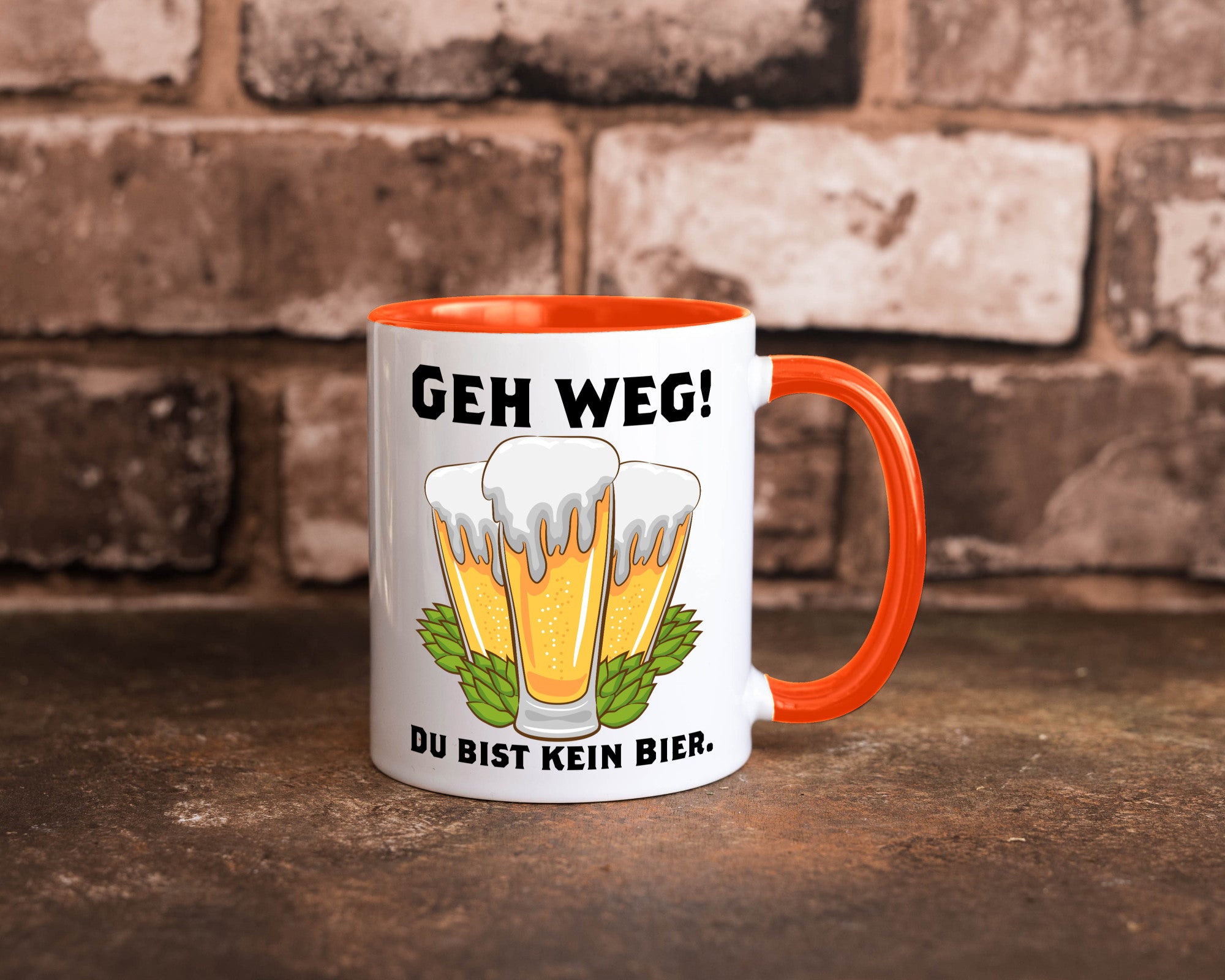 Geh weg du bist kein Bier | bierliebhaber v2 Humor Geschenkidee Tasse