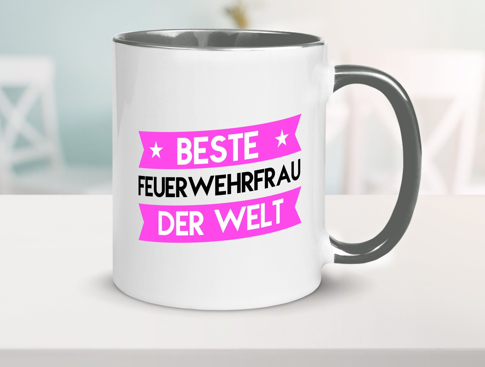 Bester Feuerwehrfrau | Feuerwehr lustig Humor Geschenkidee Geschenk Tasse