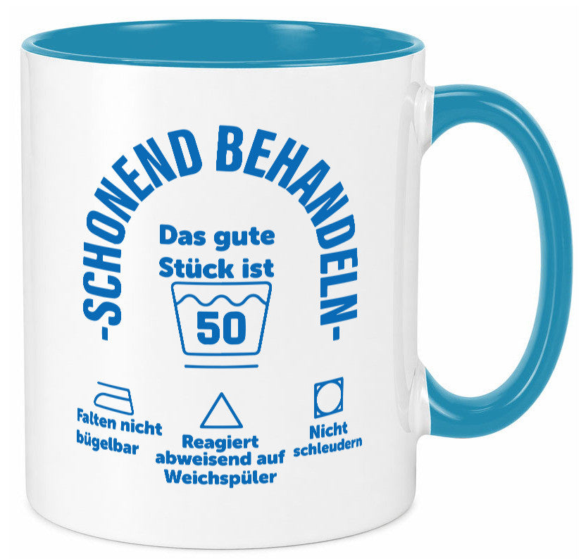 Schonend behandeln | 50 Geburtstag Humor Geschenkidee Tasse