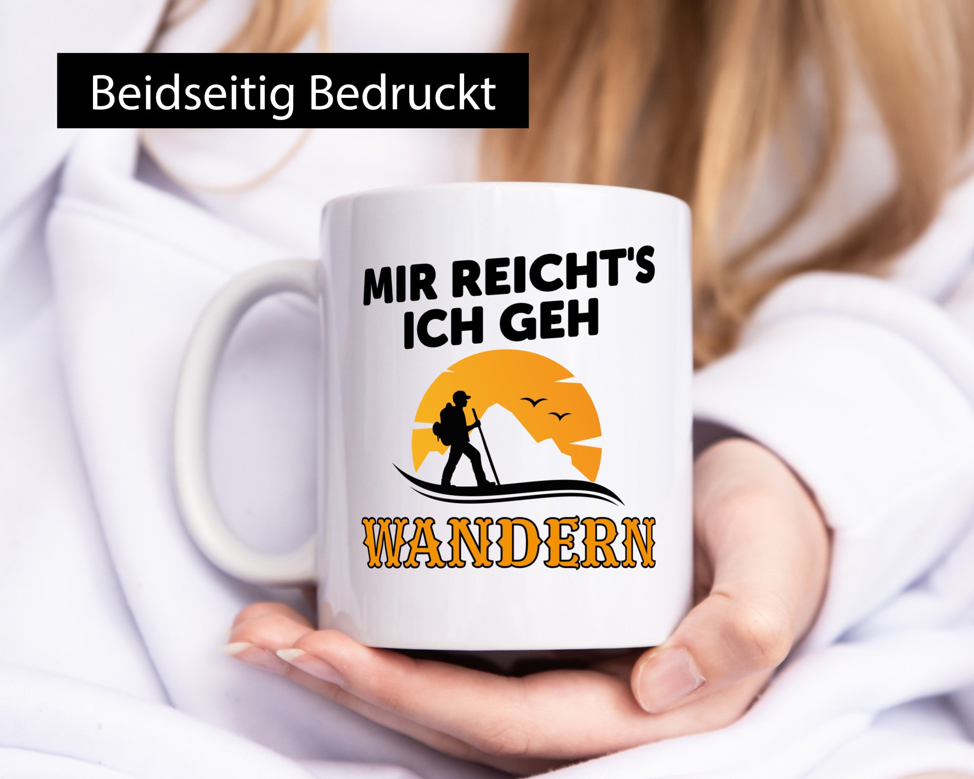 Ich geh wandern | Spruch Tasse Wanderer Gebirge lustig Humor Geschenkidee