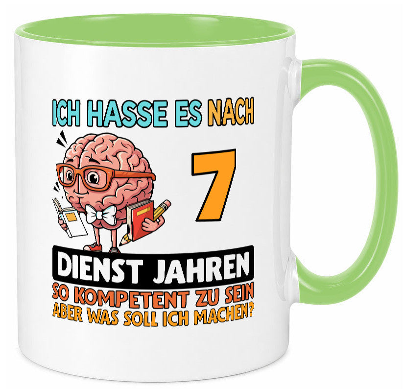 7 Dienstjahre | Arbeit Kompetent lustig Kollegen Büro Geschenk Tasse