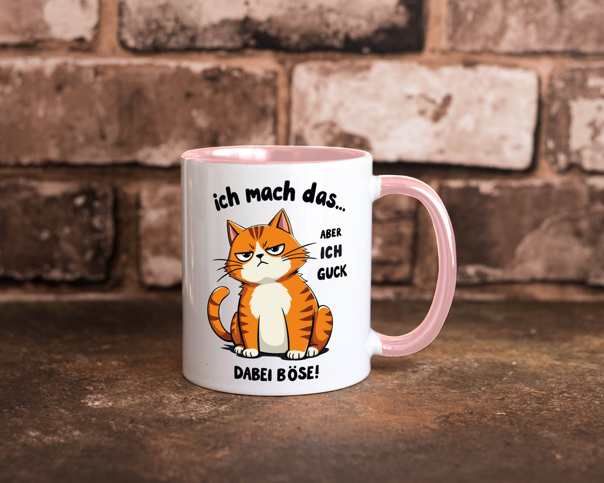 Ich guck dabei Böse | Katze Ironie Geschenk Tierliebhaber Humor lustiger Spruch Tasse