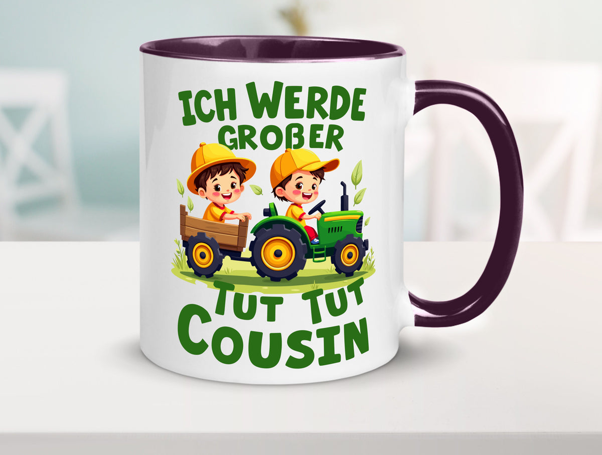 Ich werde Großer Cousin | Familie Bauer lustiger Spruch Geschenk Geschenkidee Tasse
