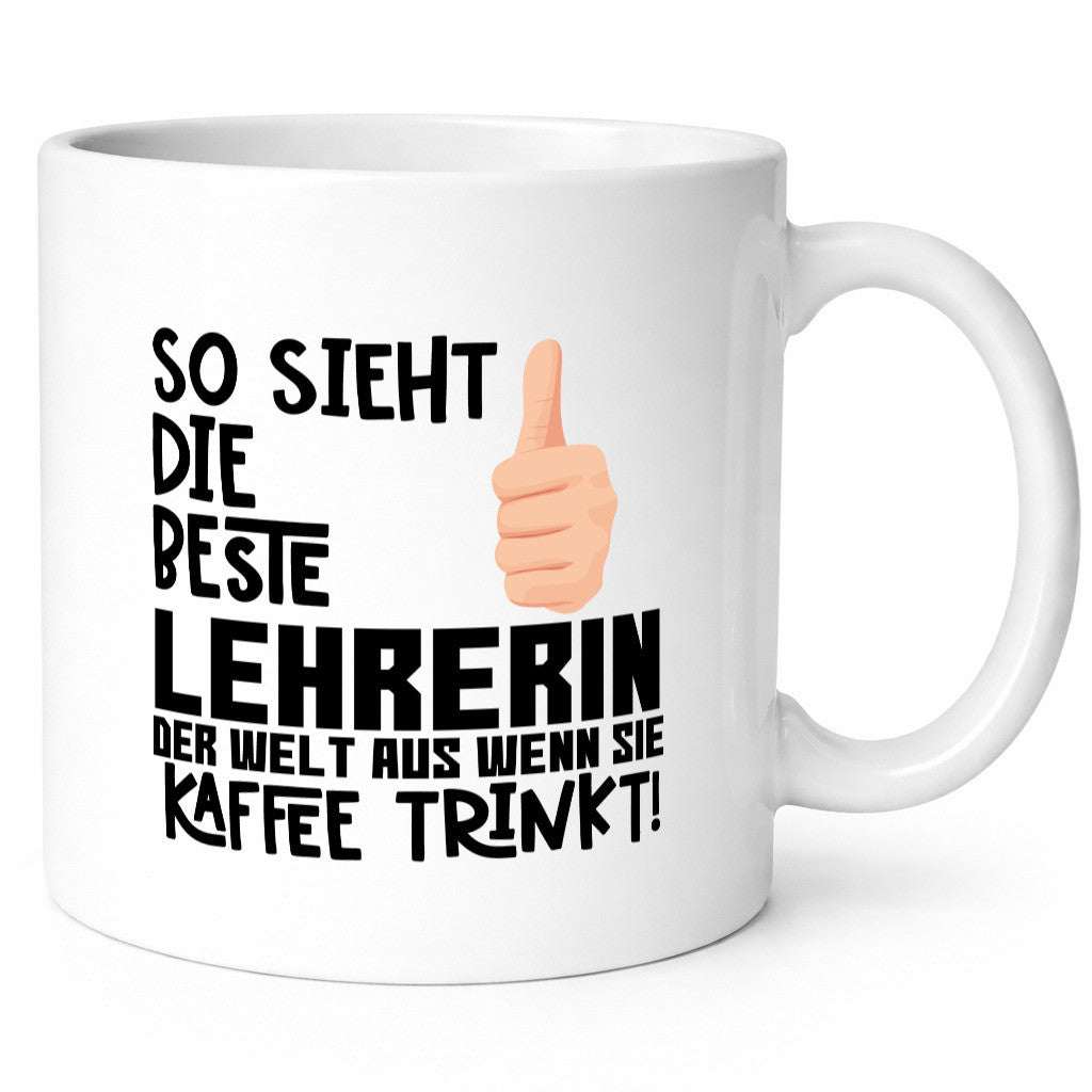 Beste Lehrerin | Lehrer Tasse Schule Dankeschön lustiger Spruch Geschenk Humor