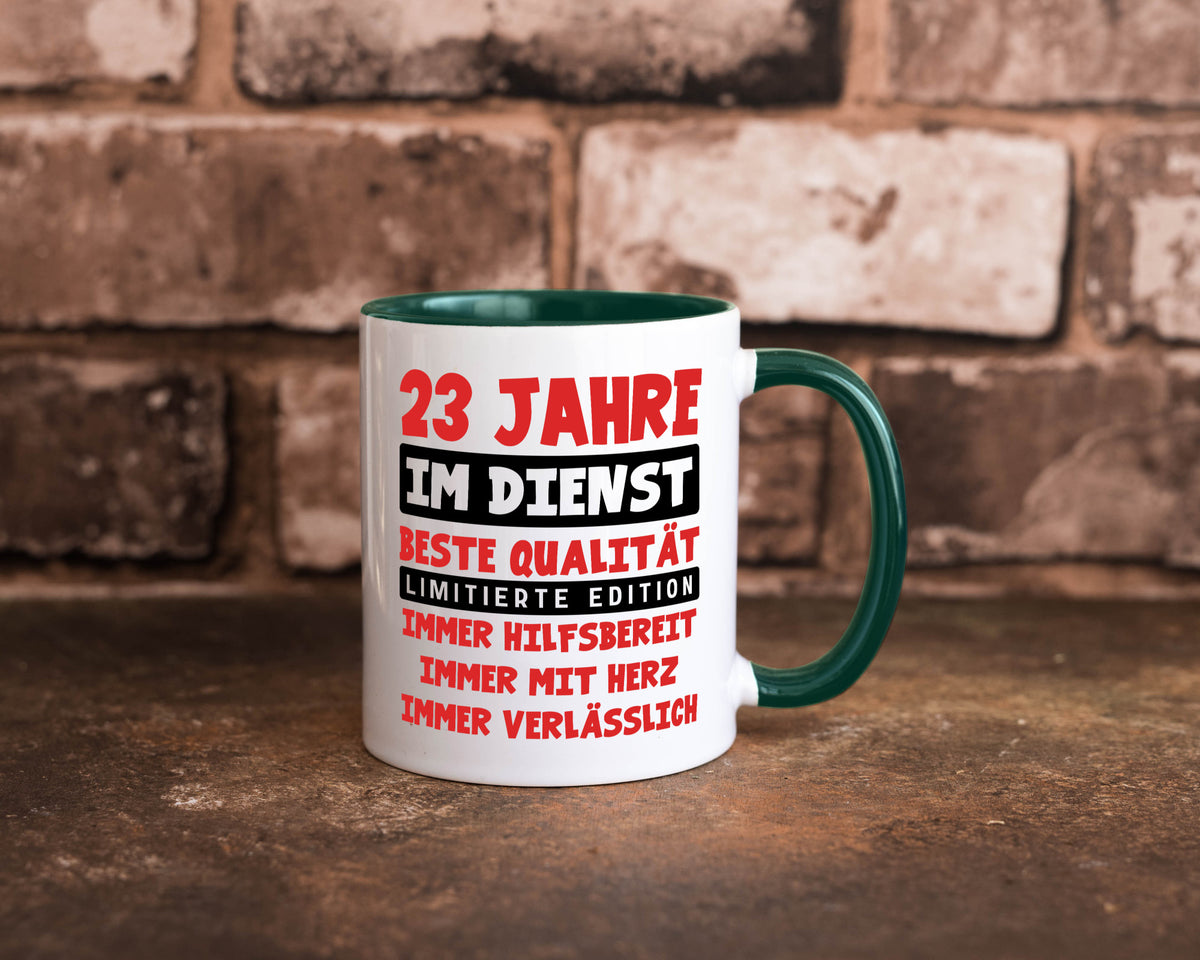 23 Jahre im Dienst | Jubiläum Arbeit v9 Humor Kollegen Büro Geschenkidee Tasse