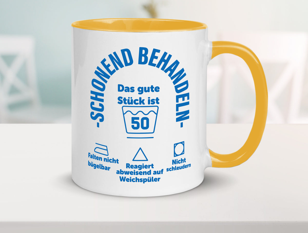 Schonend behandeln | 50 Geburtstag Humor Geschenkidee Tasse