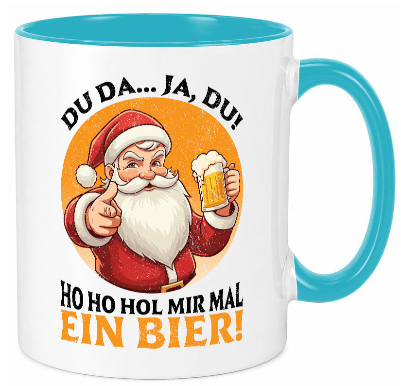 Hol mir mal ein Bier | Ugly Christmas Santa lustig Humor Geschenkidee Geschenk Tasse