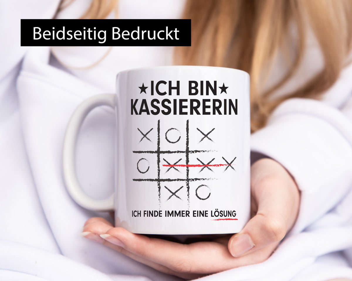 Löse Probleme: Kassiererin Geschenkidee Humor Tasse