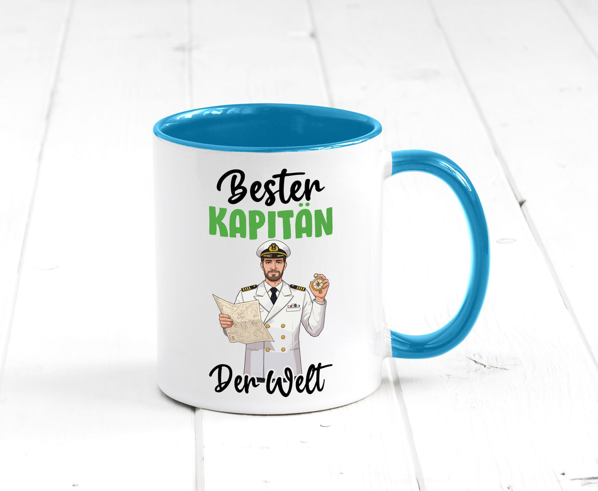 Bester Kapitän | Schiffskapitän Schiff v2 Geschenk Humor Geschenkidee lustiger Tasse