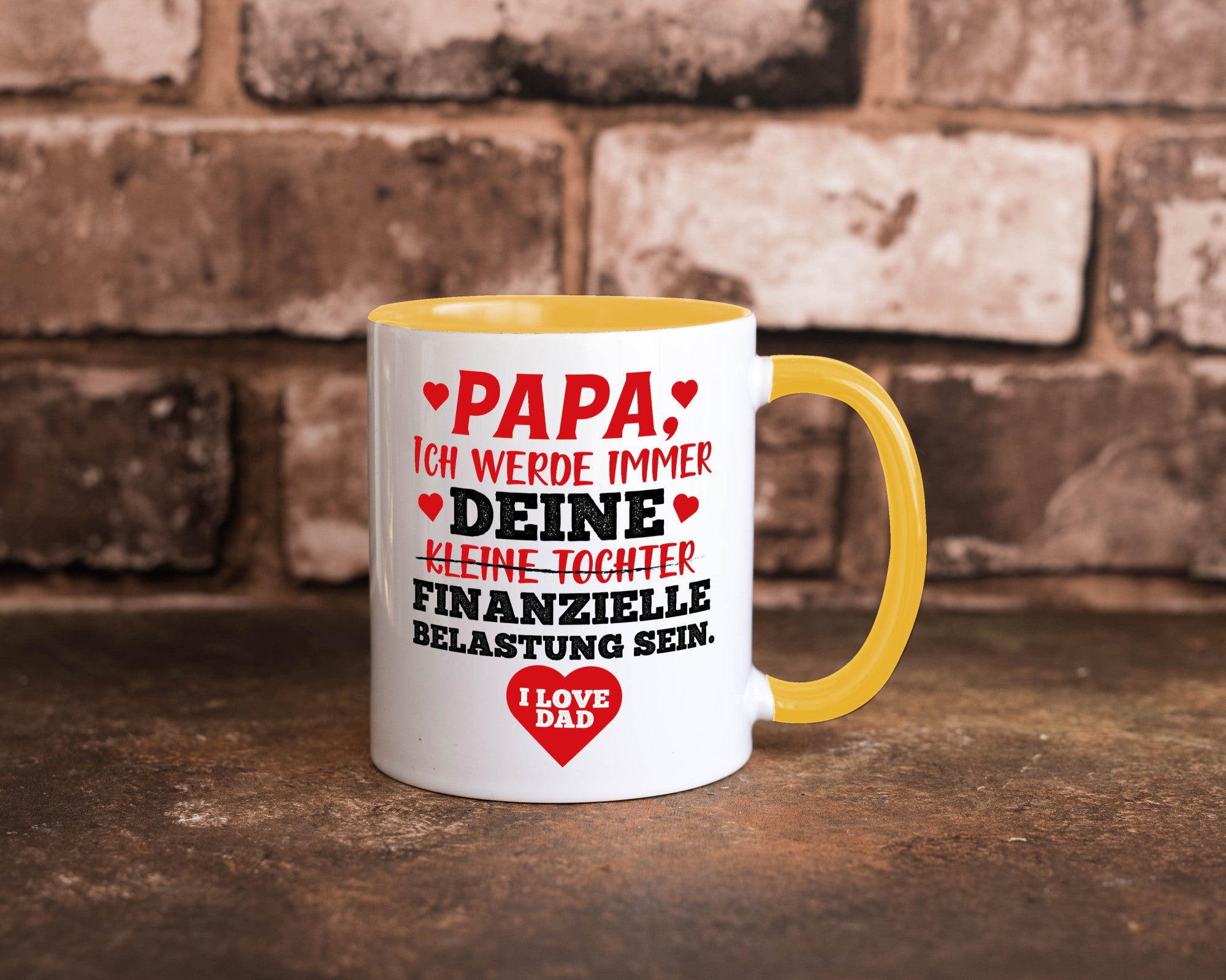 Finanzielle Belastung lustiger Spruch Geschenk Humor Geschenkidee Tasse