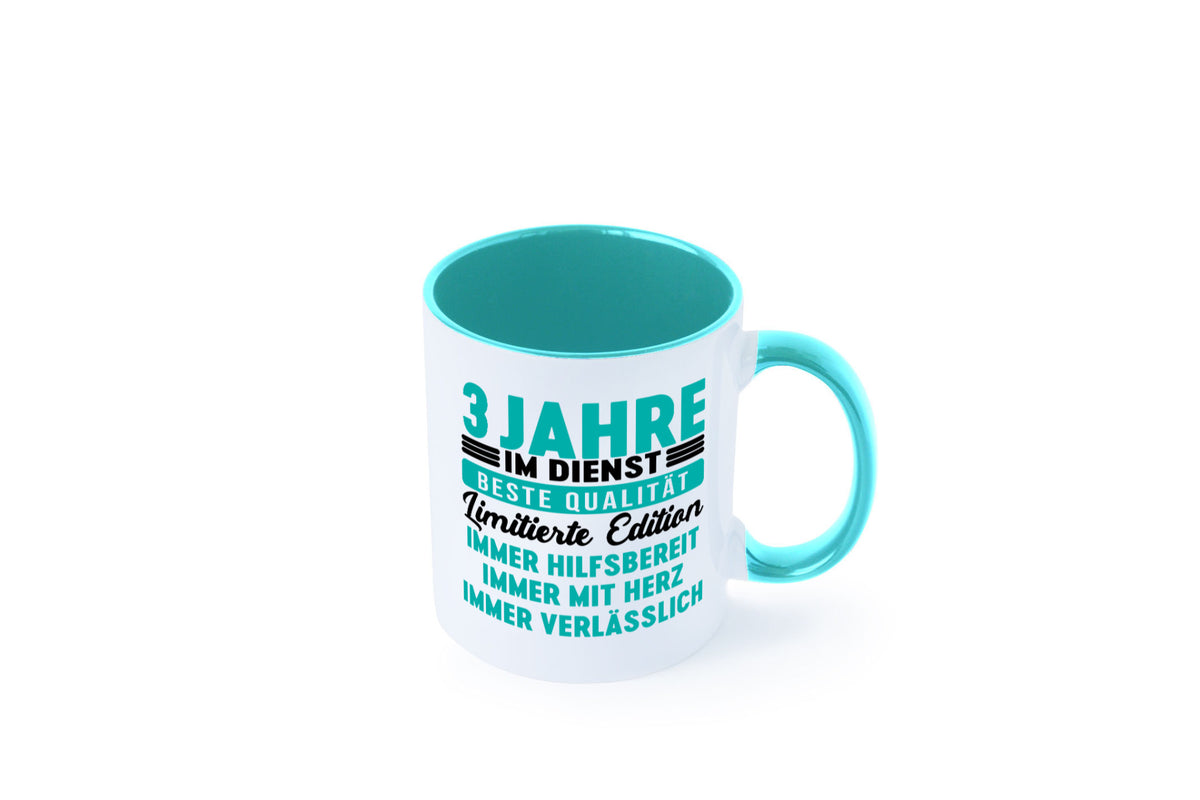 3 Jahre im Dienst | Jubiläum Arbeit v5 lustig Kollegen Büro Geschenk Tasse