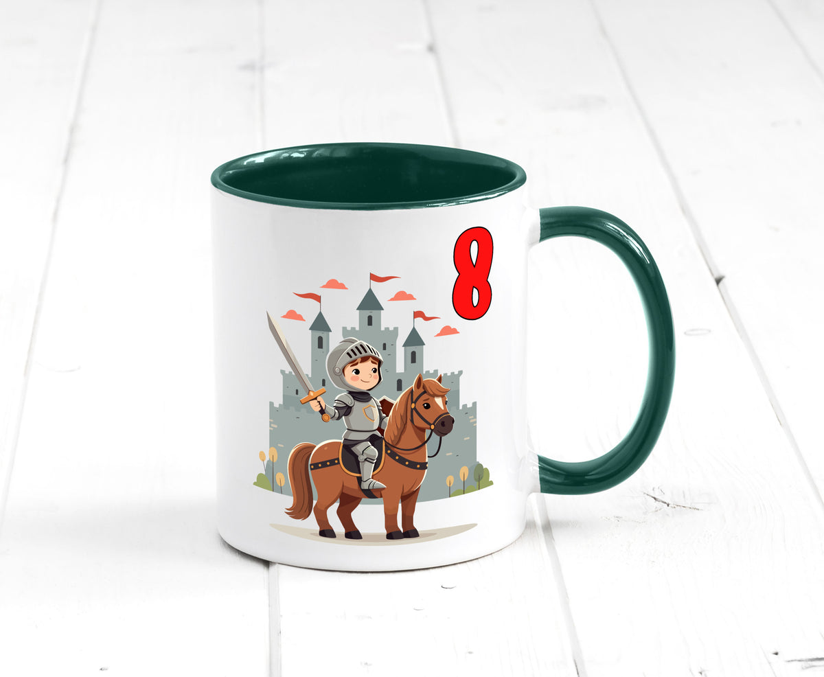 8. Geburtstag | 8 Jahre Ritter Junge Schloss Geschenk Geschenkidee lustiger Tasse