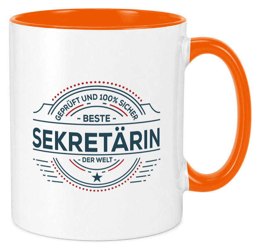Geprüft und sicher: Sekretärin | Büro Geschenk Arbeit Kollegen lustiger Spruch