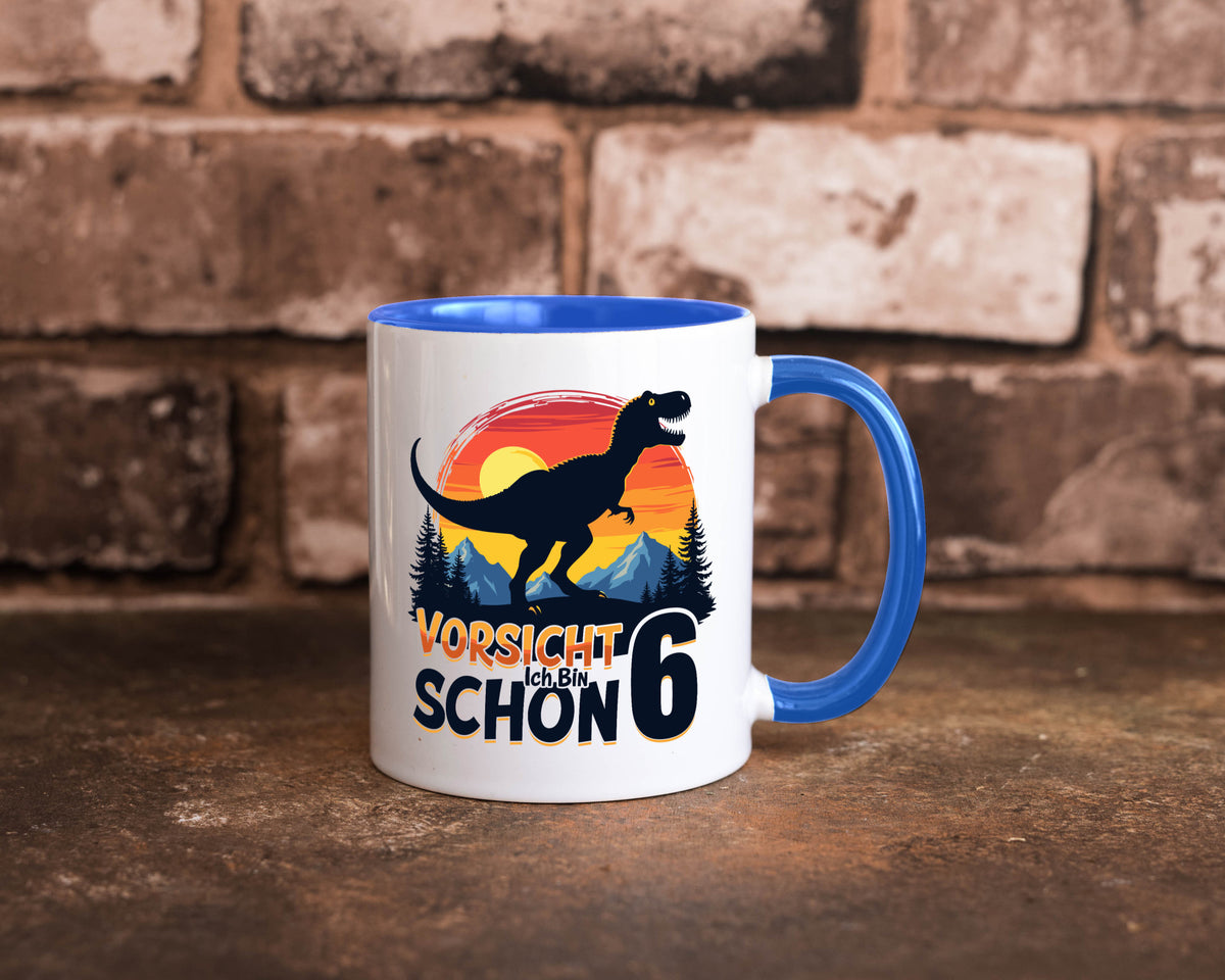 6. Geburtstag | 6 Jahre Dinosaurier Geschenkidee Humor Tasse