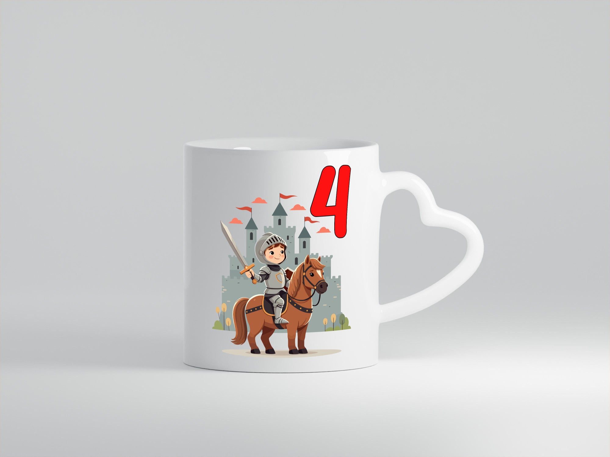4. Geburtstag | 4 Jahre Ritter Junge Schloss Humor Geschenkidee Tasse