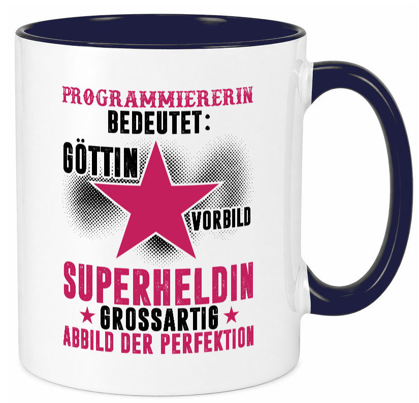 Bedeutung von Programmiererin | Software Entwickler lustiger Spruch Geschenk Tasse